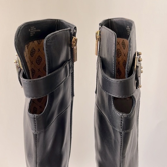 Isola 'Coralie' Leather Over the Knee Block Heel Boots, Black, size 8M - Picture 12 of 15